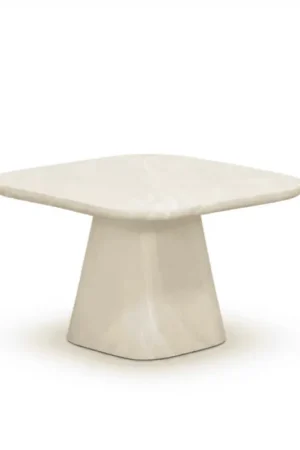 Gratis Retour Amy bijzettafel | polystone | Chalk beige | 60x60cm