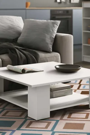 Salontafel Square 67x67 - wit Gratis Retour