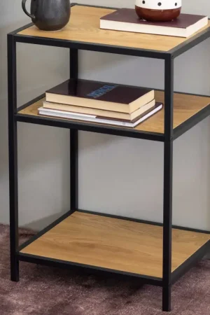 Voordeelprijs Bijzettafeltje/nachttafel Dover - zwart/wilde eik