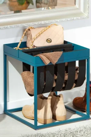 Weekendaanbieding Bijzettafeltje Nubis 35x35 - blauw/zwart