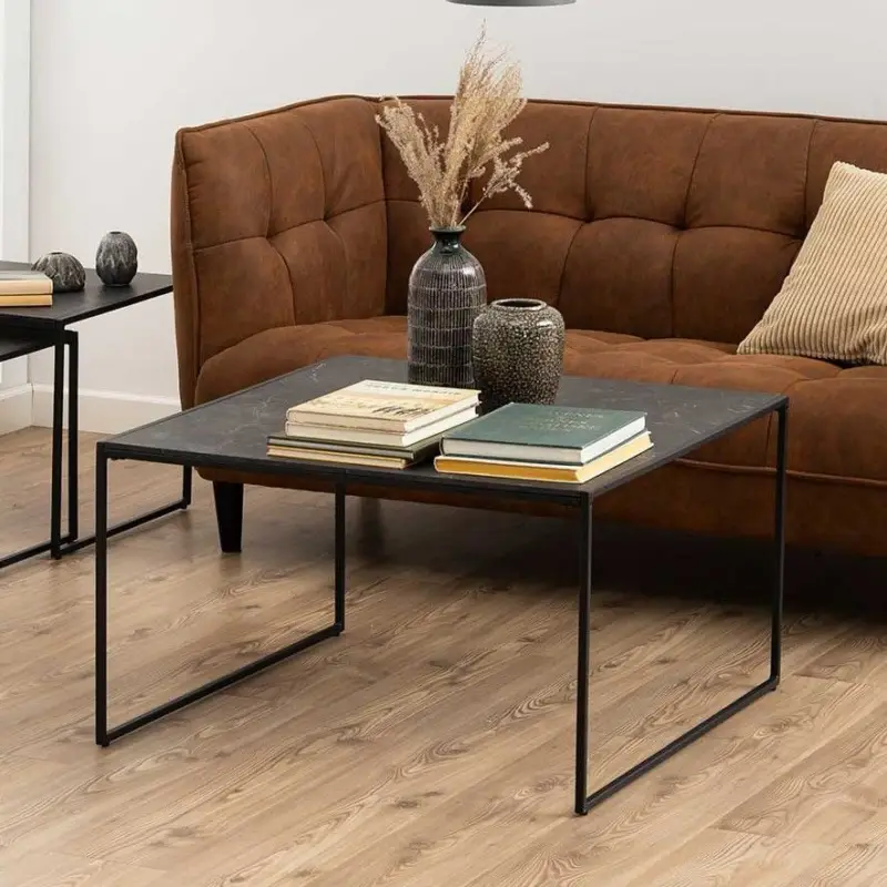 Salontafel Inacio 80x80 - zwart Populair
