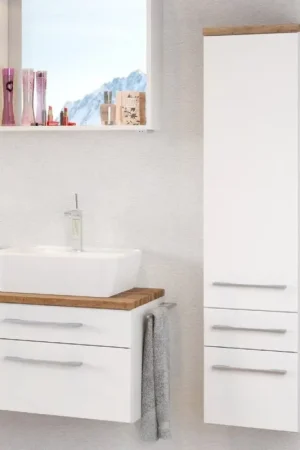 Aanbieding Kolomkast Dasa 30cm met 1 deur & 2 lades - wit