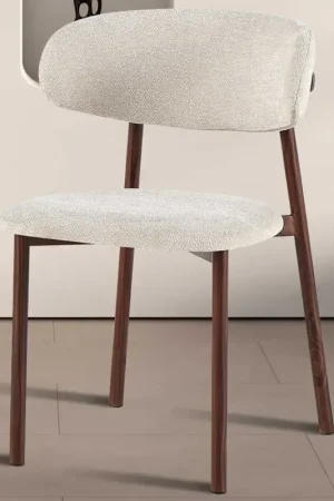 Eetkamerstoel Coco - 53x52x78cm - metaal/beige stof Koop Online