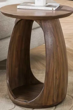Koopje Flow Solid S Acacia Bijzettafel - Bruin Glazuur