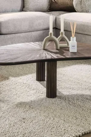 Weekendaanbieding Maya Teak Nier Salontafel 110cm - Massief Teak Espresso
