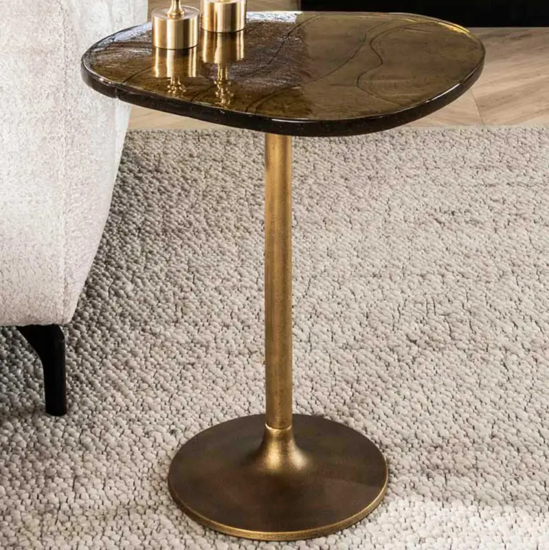 Koop Online Eclipse M Bijzettafel in Antiek Goud