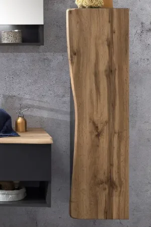 Kolomkast Karan 37cm 1 deur - eik/antraciet Nieuw