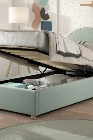 Eenpersoonsbed Maeva - 90x200cm - met opbergruimte - groen Hete Deal