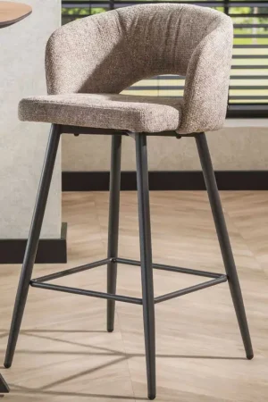 Barstoel Sieglinde - 51x50x94cm - beige bouclé Alleen Vandaag