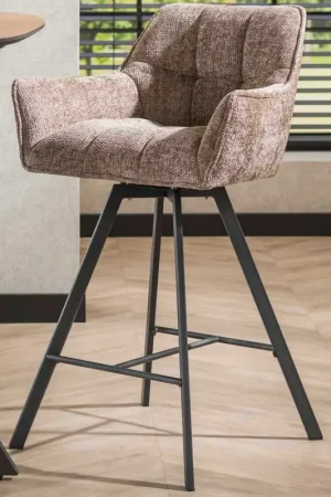 Barkruk Aster - 56x52x95cm - draaibaar - champagne Bestseller