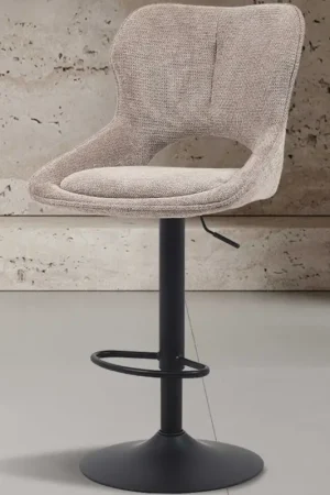 Direct Beschikbaar Barstoel Morris - 51x53x100-121cm - verstelbaar - bruine stof