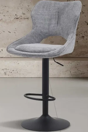 Barstoel Morris - 51x53x100-121cm - verstelbaar - donkergrijze stof Actieprijs