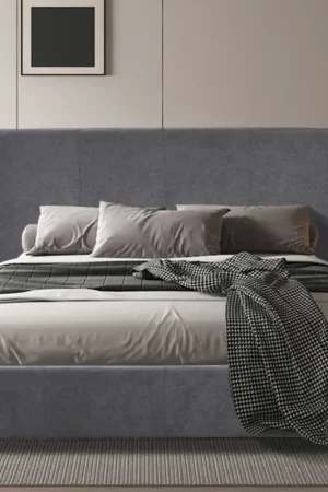 Rechtstreeks Van De Fabrikant Tweepersoonsbed Romano - 140x200cm - met lattenbodem - grijs