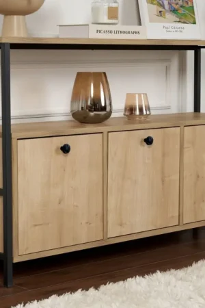 Sidetable Solace - 100% MELAMINE - Eiken - 77 x 30 x 120 cm Uitverkoop
