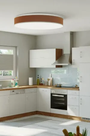 Actieprijs Kitchenette L-vorm Sorrella 270cm met oven, vaatwas en koelkast - wit/eik