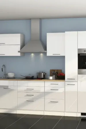 Dagaanbieding Kitchenette Ragnar 320cm met oven - hoogglans wit