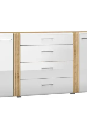 Betrouwbaar Commode FLORES FS06 Castello Eikenhout / Witte Glans