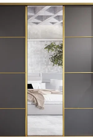 Schuifdeuren voor kast MERV F10 150 zwart Exclusieve Aanbieding