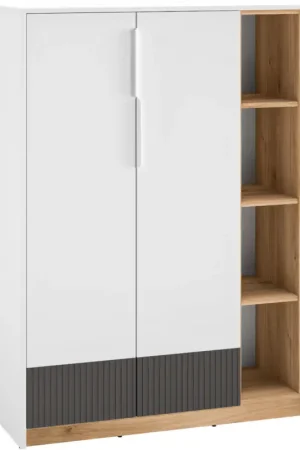 Dressoir EMPOLI 05 biały / castello eikenhout/ grafiet Favoriet