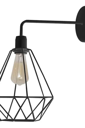 Wandlamp KARO 1xE27/15W/230V zwart Uitverkoop