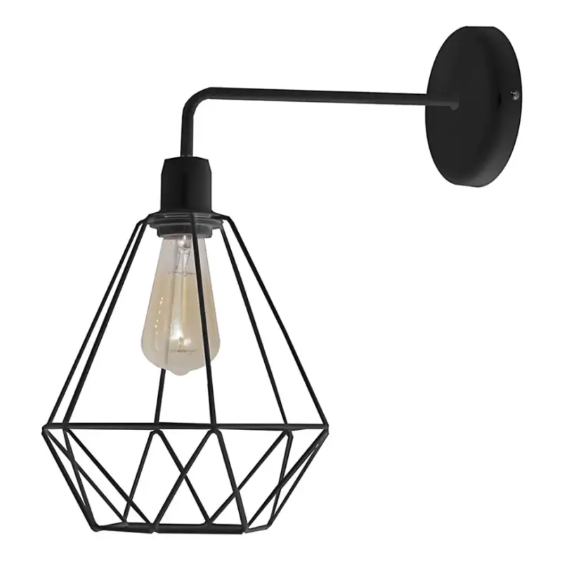 Wandlamp KARO 1xE27/15W/230V zwart Uitverkoop