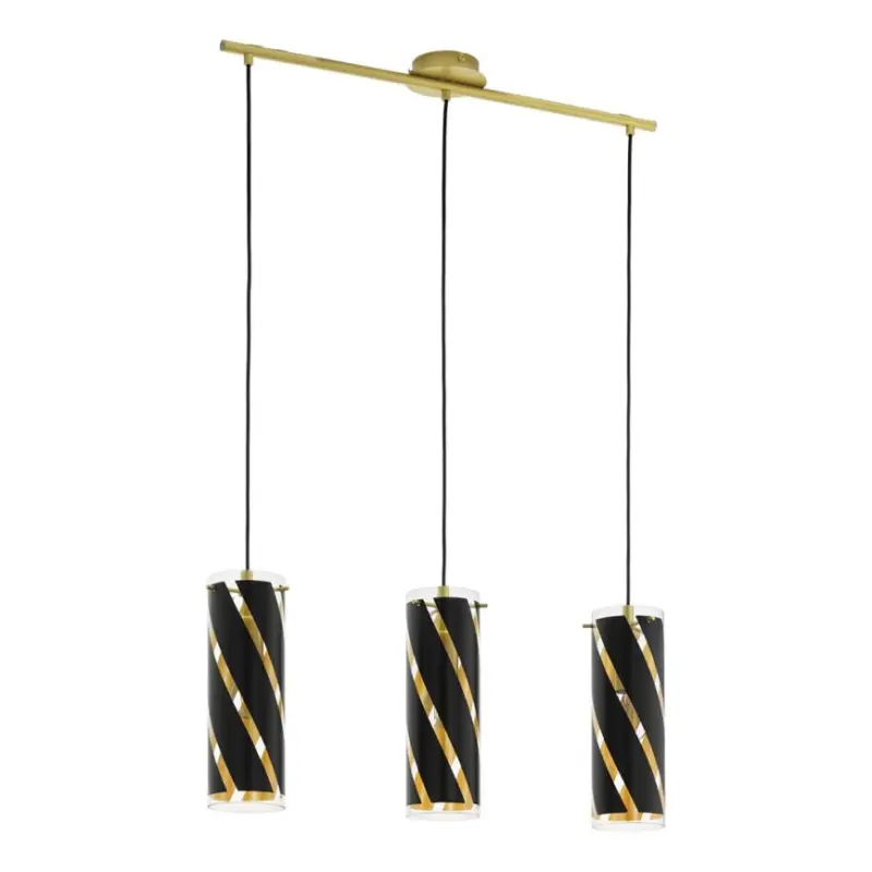 Beperkte Voorraad Eglo 97767 - Hanglamp aan koord PINTO NERO 1 3xE27/60W/230V