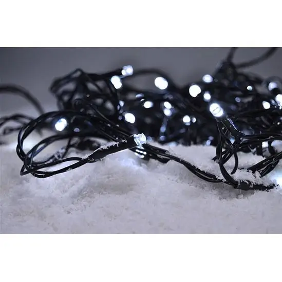LED-lichtsnoer voor buiten 100xLED / 8 functies, IP44, 13 m, koel wit Voordeelprijs