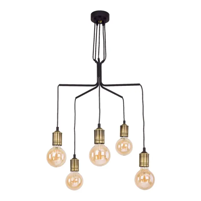 Beste Prijs Jupiter 1706 - Hanglamp aan koord BORNEO 5xE27/60W/230V
