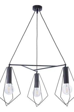 Weekendaanbieding Jupiter 1646 - Hanglamp aan koord KAIR 2xE27/60W/230V zwart/grafiet