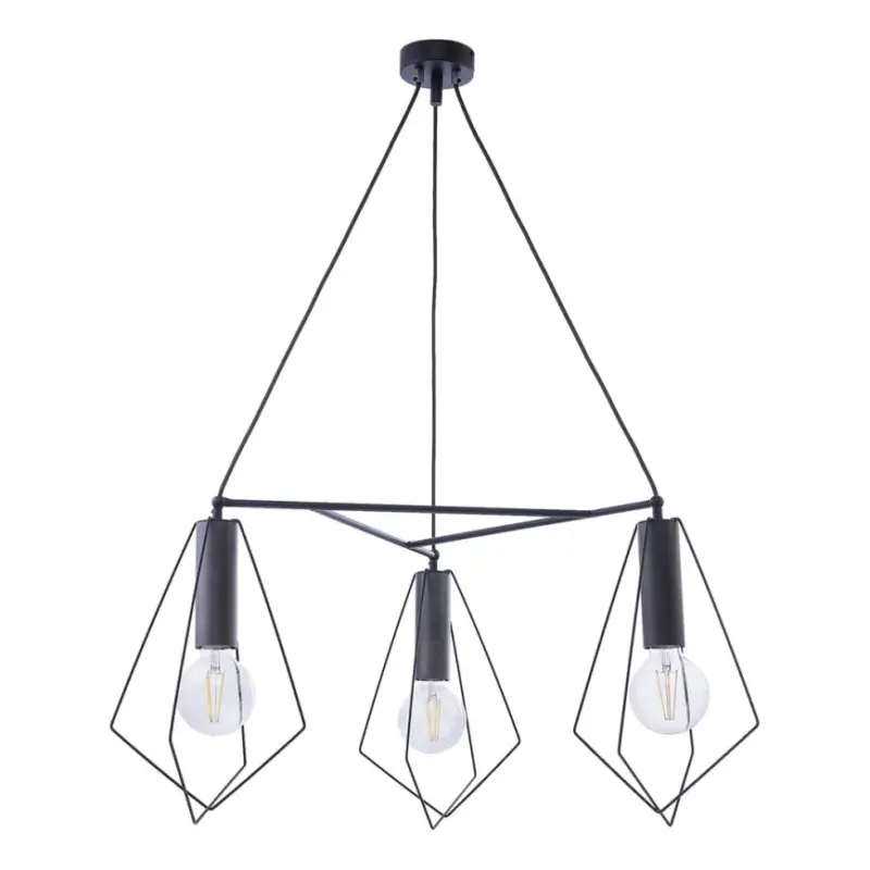 Weekendaanbieding Jupiter 1646 - Hanglamp aan koord KAIR 2xE27/60W/230V zwart/grafiet