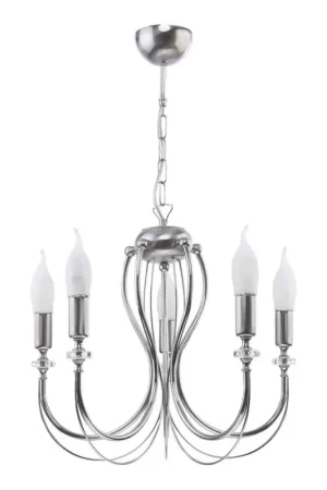 Bestseller Jupiter 1688 - Hanglamp aan ketting MELANI 5xE14/40W/230V zilver