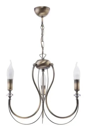 Jupiter 1633 - Hanglamp aan ketting MELANI 3xE14/40W/230V koperen patina Exclusieve Aanbieding