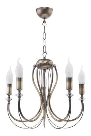 Jupiter 1634 - Hanglamp aan ketting MELANI 5xE14/40W/230V koperen patina Weekendaanbieding
