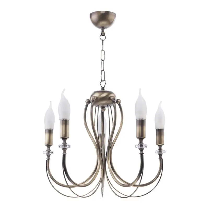 Jupiter 1634 - Hanglamp aan ketting MELANI 5xE14/40W/230V koperen patina Weekendaanbieding