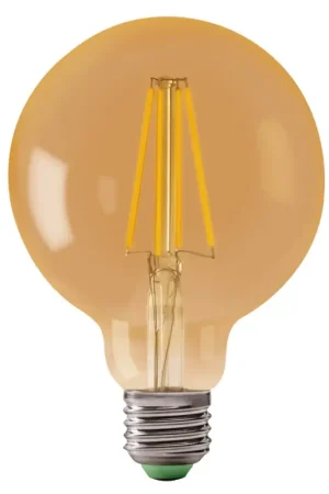 LED Lamp LEDSTAR AMBER G80 E27/8W/230V 2200K Meest Verkocht