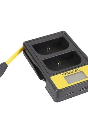 PATONA - Dual Fuji NP-W126 lader met LCD, USB Beperkt Aanbod