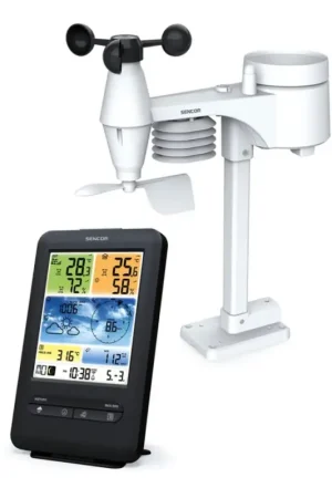 Sencor - Professioneel weerstation met kleurrijk LCD-scherm 1xCR2032 + 3xAA Wi-Fi Laatste Kans