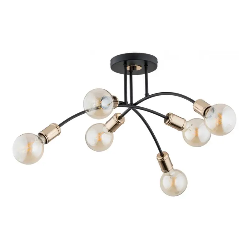 Aan plafond gevestigde hanglamp LANTI 6xE27/60W/230V Exclusieve Aanbieding