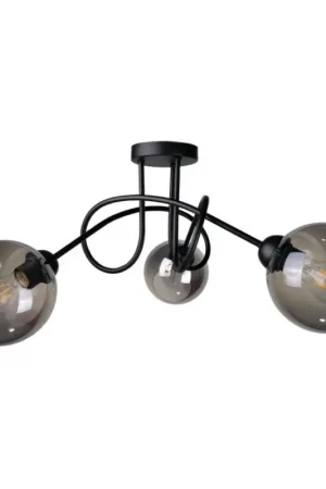 Aan plafond gevestigde hanglamp RIN 3xE27/60W/230V zwart Beperkte Voorraad