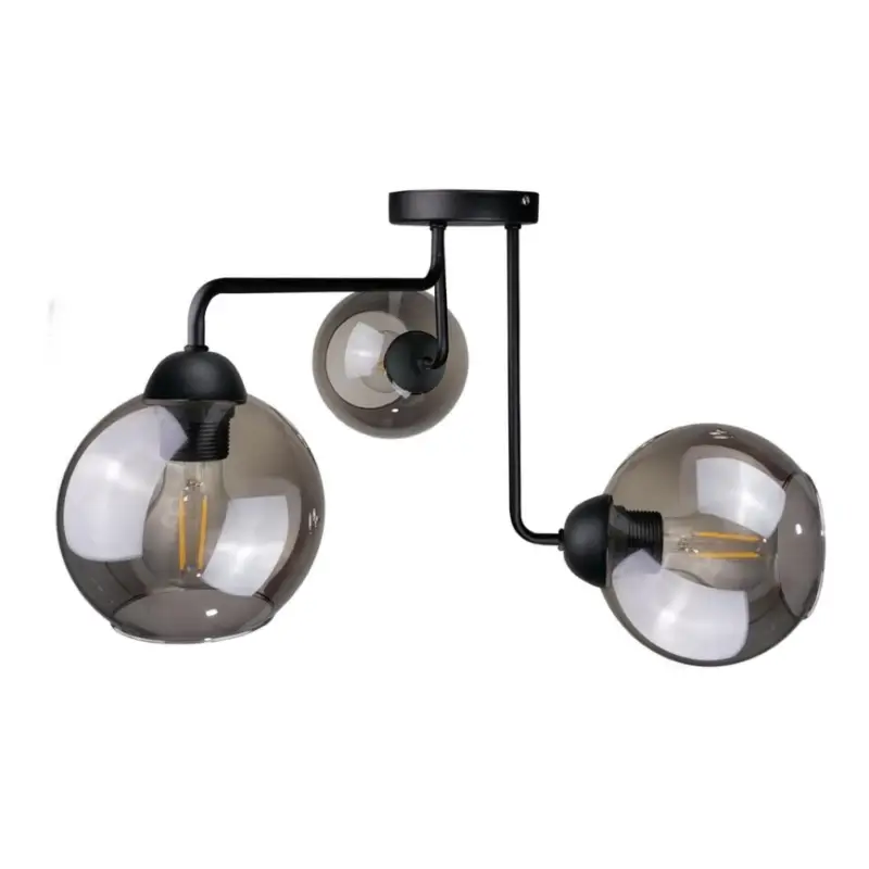Aan plafond gevestigde hanglamp OSMO 3xE27/60W/230V zwart Direct Beschikbaar