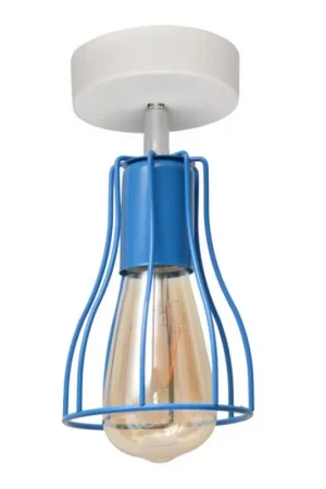 Aan plafond gevestigde hanglamp TUBE II 1xE27/15W/230V blauw Rechtstreeks Van De Fabrikant
