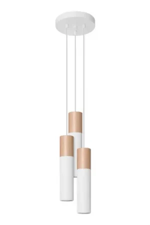 Hanglamp aan een koord PABLO 3xGU10/40W/230V wit/beuken Bestel Nu