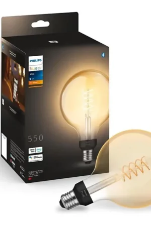 LED Dimbare lamp Philips Hue WHITE FILAMENT G125 E27/7W/230V 2100K Bestseller