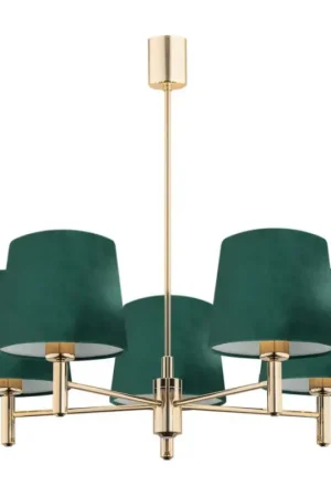 Argon 2145 - Hanglamp aan staaf PONTE 5xE27/15W/230V groen/messing Bestseller