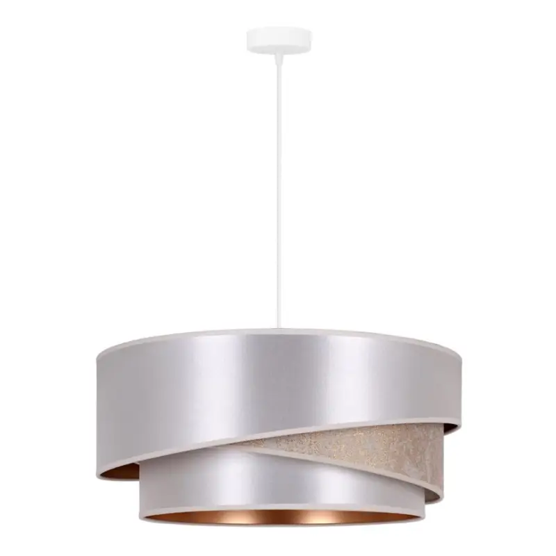 Aanbieding Duolla - Hanglamp aan een koord KOBO 1xE27/15W/230V diameter 45 cm zilver/goud