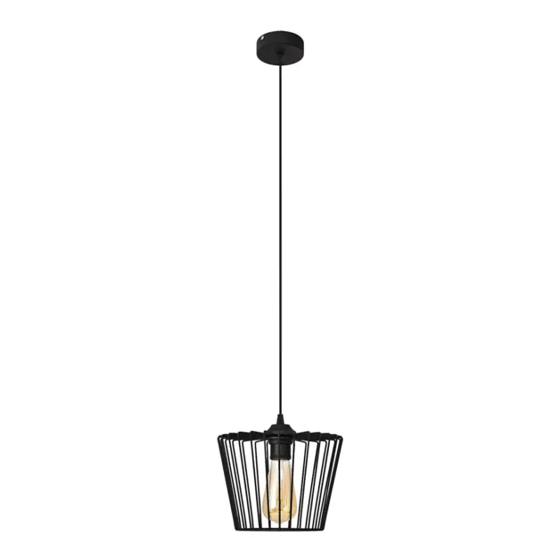 Hanglamp aan een koord TORRI 1xE27/15W/230V diameter 23 cm zwart Hete Deal