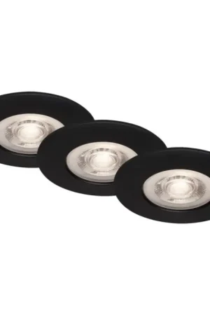 Aanbieding Briloner - SET 3x Hangende LED Badkamer plafond verlichting LED/4,9W/230V IP44 zwart