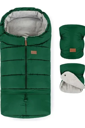 Nu Kopen PETITE&MARS - SET Kinderwagenfußsack 3-in-1 JIBOT + Handwärmer voor kinderwagen groen