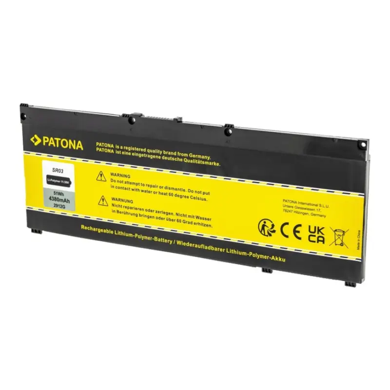 PATONA - Accu HP Pavilion Gaming 15 4380mAh Li-Pol 11,55V SR03XL Uitverkoop
