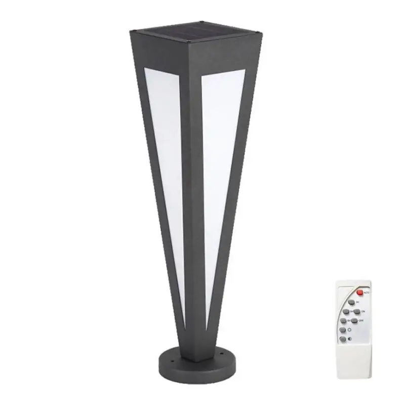 Rechtstreeks Van De Fabrikant LED Zonne-energie lamp LED/2W/3,7V IP65 3000K 2600 mAh zwart + afstandsbediening